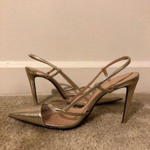 ZARA Gold Heels